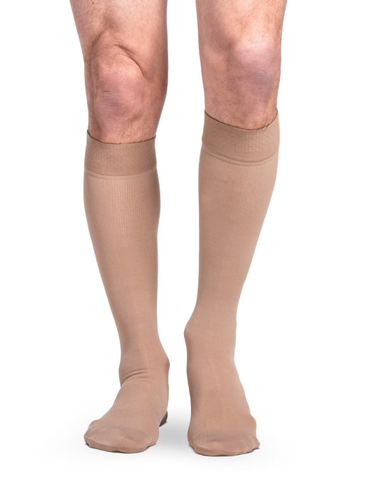 Sigvaris Cotton  Men's Knee High w/ Silicone 20-30mmHg-Closed Toe