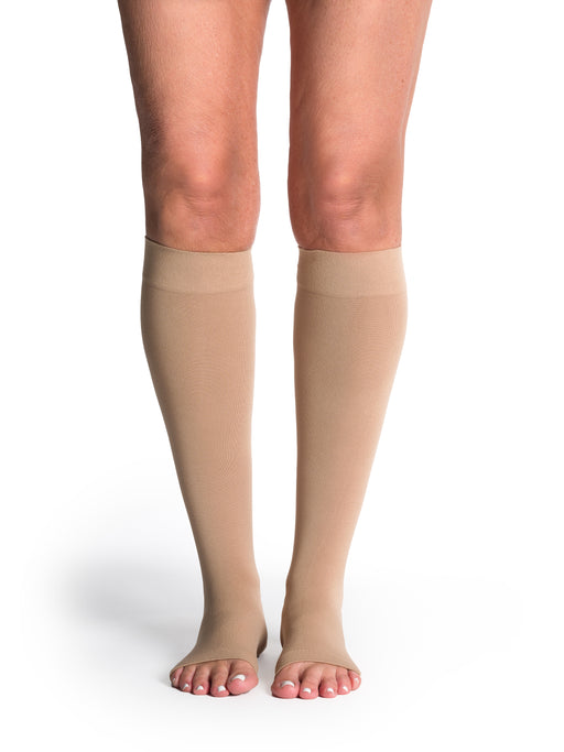 Sigvaris Soft Opaque (Formerly 840 Soft Opaque) Women's Knee High  15-20mmHg-Open Toe