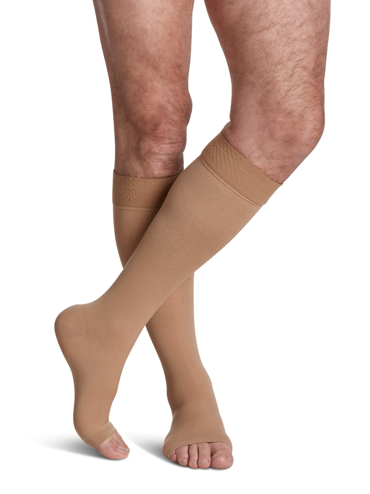 Sigvaris Opaque (Formerly 860 Select Comfort) Unisex Knee High w/ Silicone 20-30mmHg-Open Toe