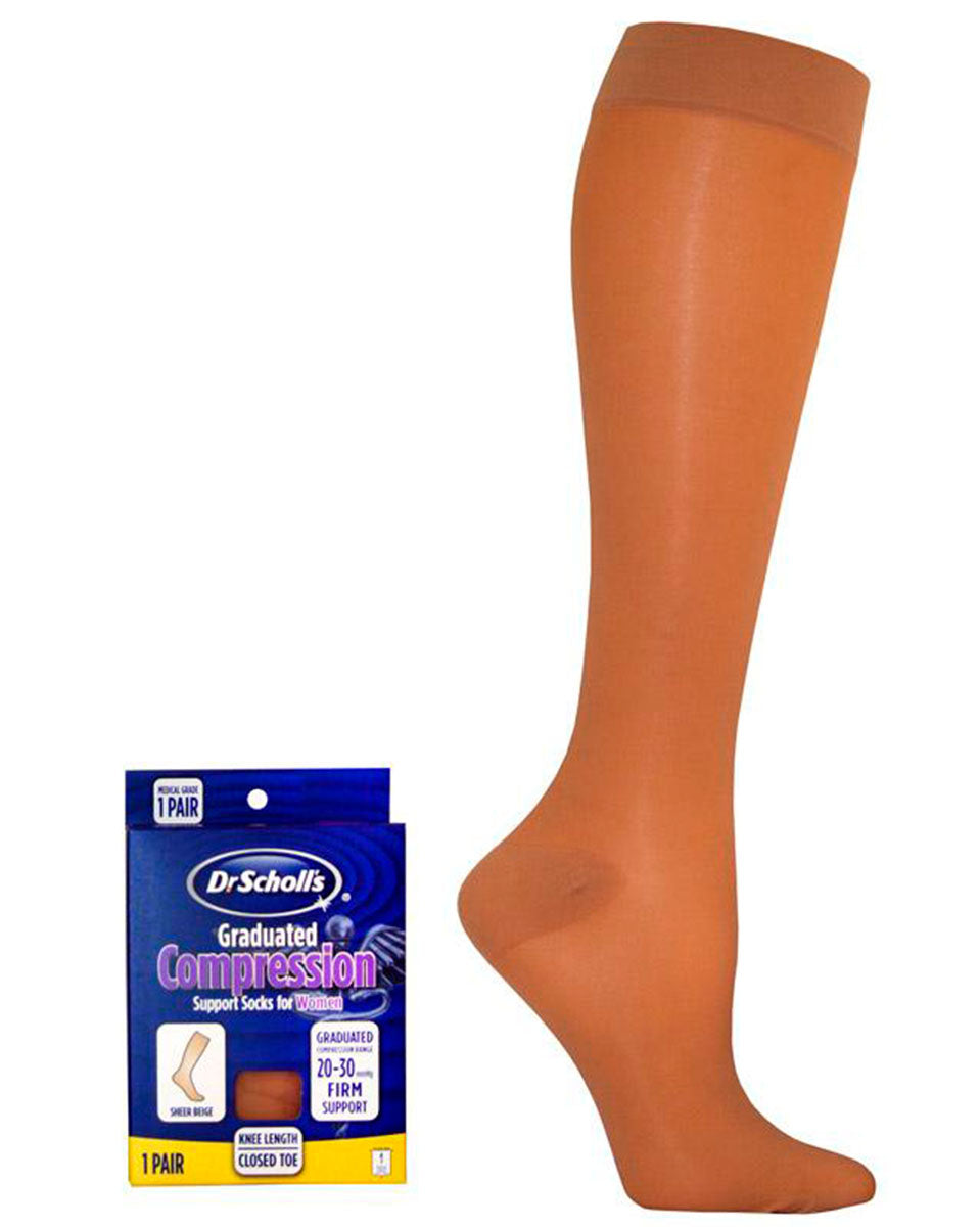  Medical Compression Pantyhose For Women & Men, Comfort 20-30  mmHg Graduated Compression Support Stockings, Open Toe Compression Tights  For Varicose Veins, Edema, Flight, Beige S