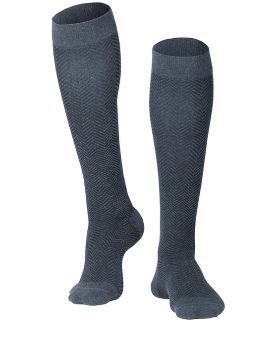 ReliefWear Touch Men's Herringbone Pattern Knee Highs 15-20 mmHg