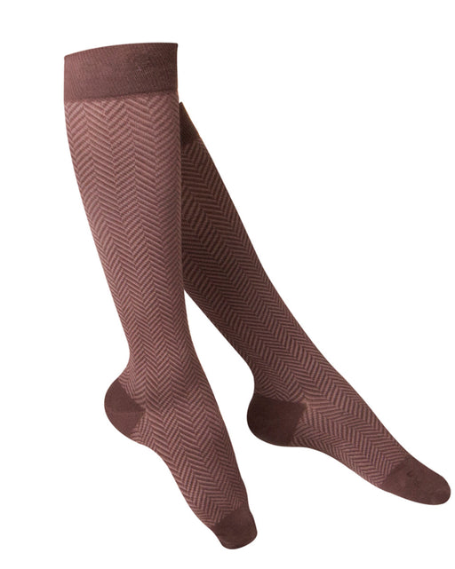 ReliefWear Touch Ladies' Herringbone Pattern Knee Highs 15-20 mmHg