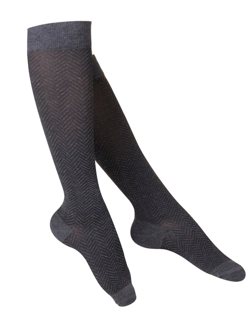 ReliefWear Touch Ladies' Herringbone Pattern Knee Highs 15-20 mmHg