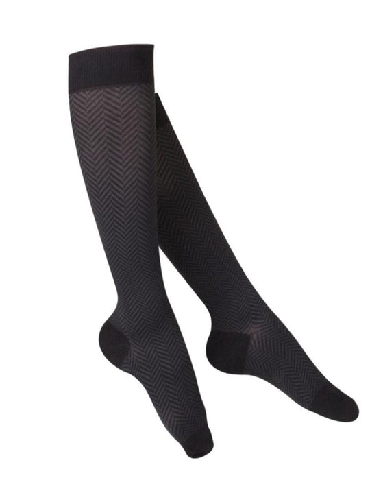 ReliefWear Touch Ladies' Herringbone Pattern Knee Highs 15-20 mmHg