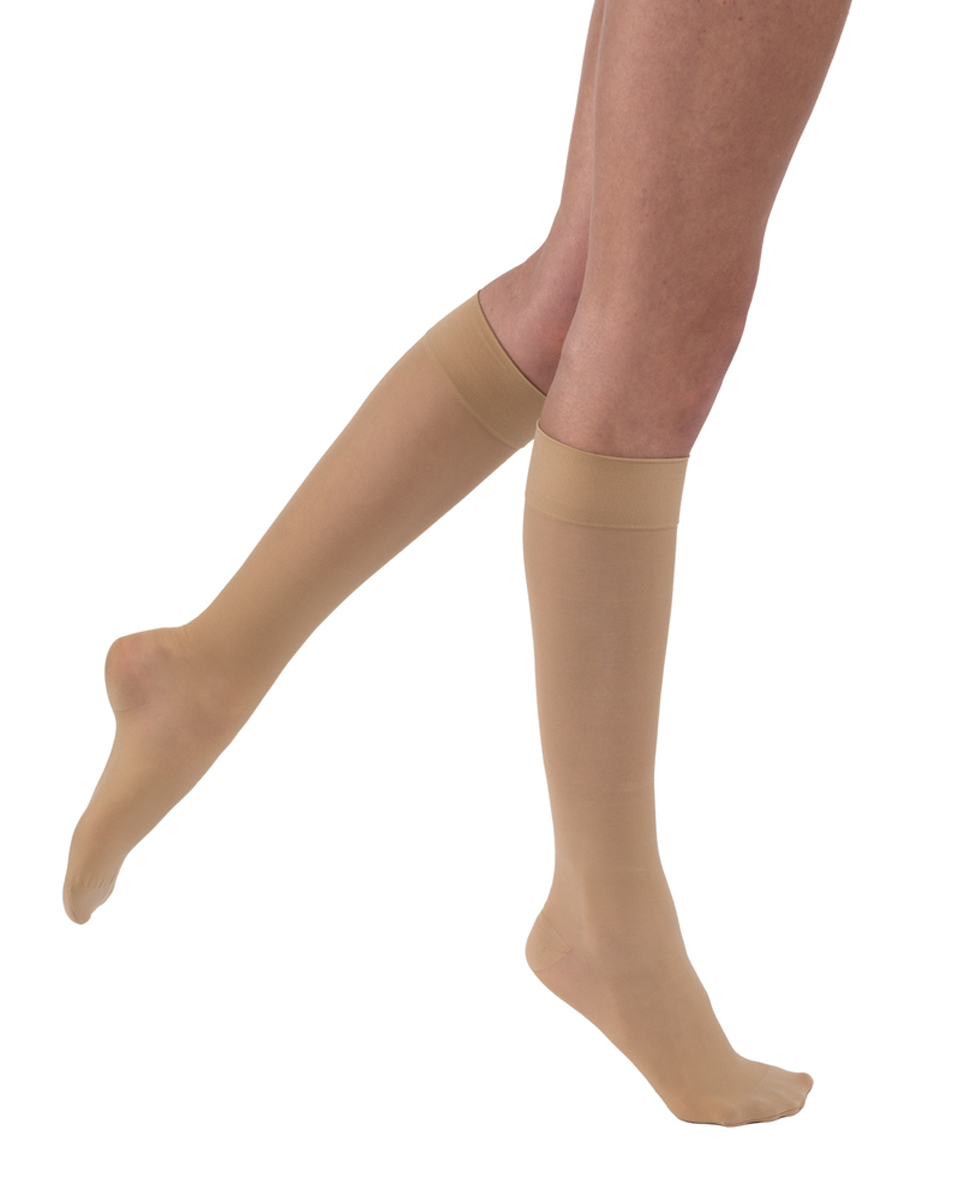 Truform Zippered Compression Socks Knee High Open 15-20 / Unisex Pair