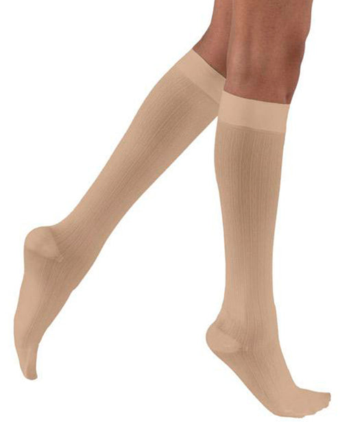 Jobst soSoft Women's Knee High Closed Toe Brocade Pattern  Support Socks 30-40 mmHg
