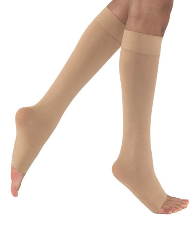 Women's Stockings, Knee High, Sheer: 30-40 mmHg, Taupe, Medium 