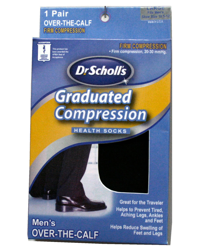 Dr. Scholl's Men's Work Compression Over the Calf Socks