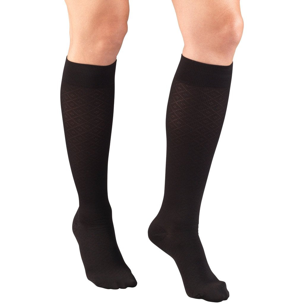 Classic Compression Women's Diamond Dress Socks 15-20 mmHg